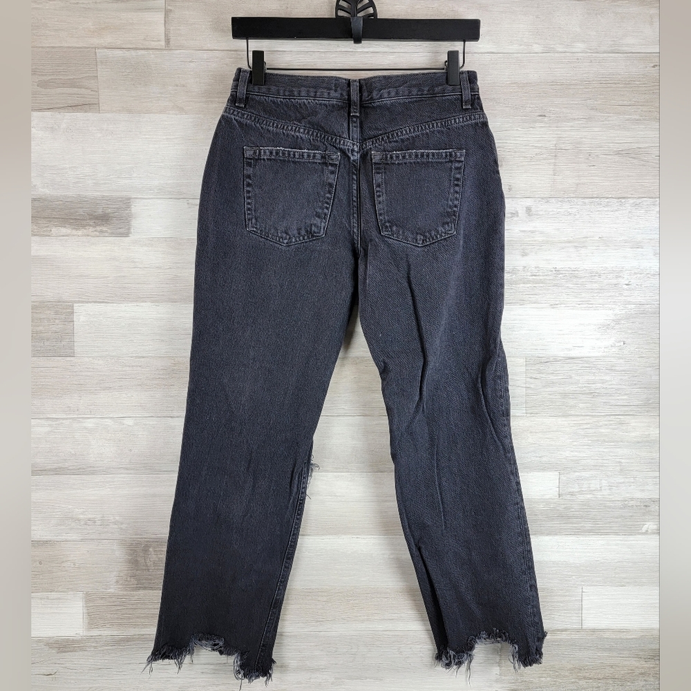 We The Free Maggie Mid Rise Straight Washed Black Distressed Jean Women's 26 - Picture 12 of 16